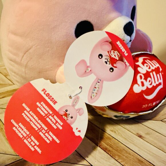 Zuru Snackles Flossie the Pink Bunny & Jelly Belly Plush 8" Series 2 Gold Box - Picture 9 of 10